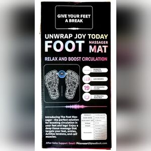Rechargable Foot Massager Mat w/ Remote 2 in 1 TENS Back/Legs/Foot Gift For You!